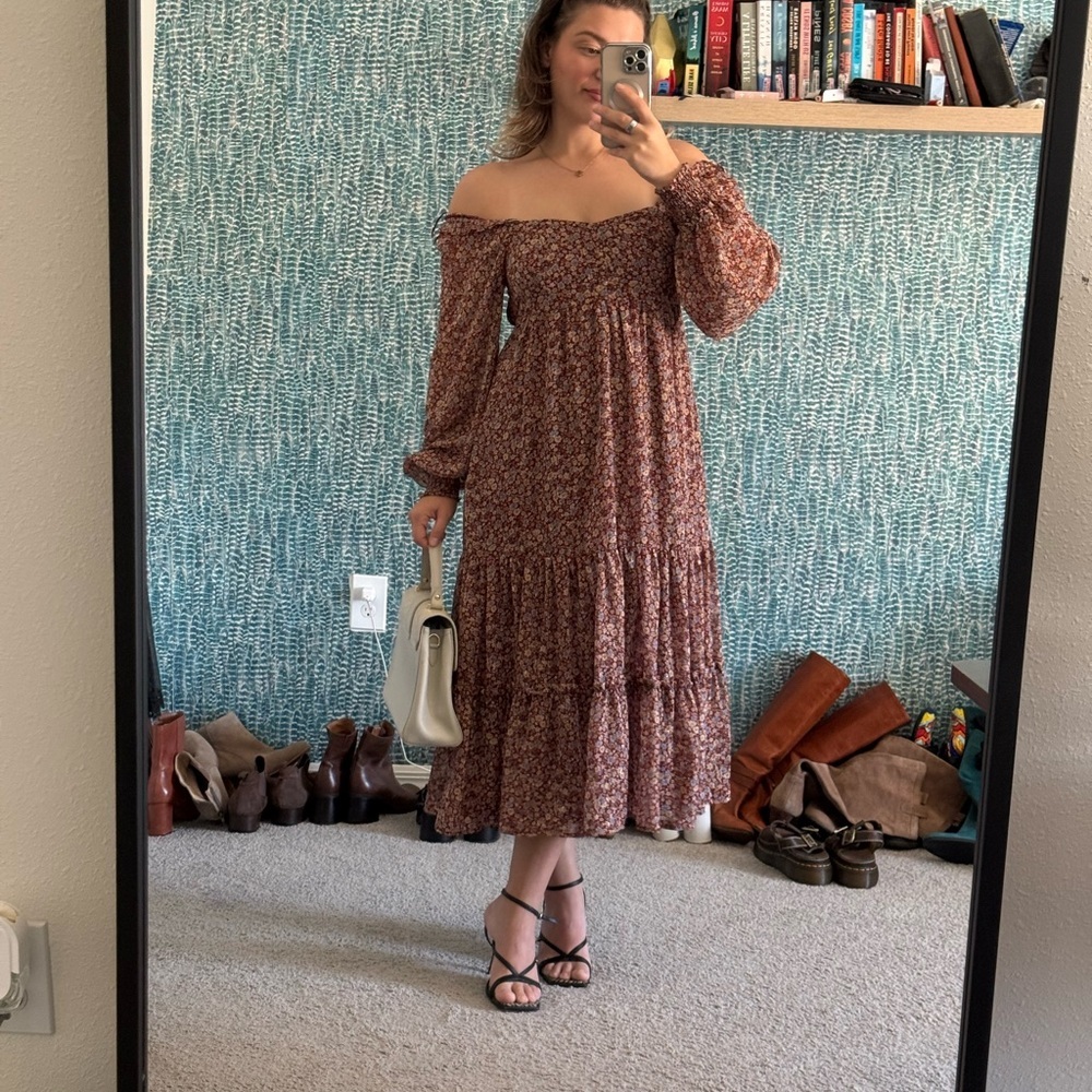 Anthropologie By the River Floral Long Sleeve Maxi dress - Picture 5 of 5